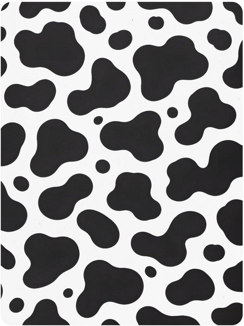 CZXW 52" 28" Cow Print Black White Crib Sheets Fitted x Natural Cotton Soft & Breathable for Baby Crib Mattress