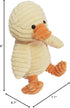9 Inches Corduroy Duck Plush Stuffed Animal, Cute Furry Yellow Duck Toy, Soft Cuddly Plushie Hugger Toy for Boys Girls