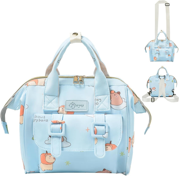 Mozzilog Small Diaper Bag Crossbody, Convertible Mini Diapers Backpack 4 in 1 w/