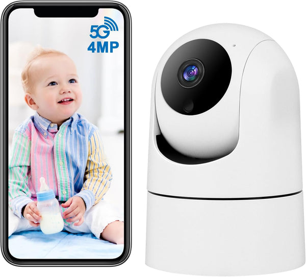 BlessFly 4MP Indoor Cameras for Home Security, 2.4/5G WiFi Baby/Dog Monitor with Phone