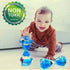 YUE Motion Liquid Motion Bubbler, Floating Sea Creatures, Diamond Shaped Timer, Purple Liquid with Duck Toys