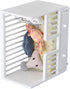 Miniature Dollhouse Baby Cradle, Dollhouse Crib Furniture Craft Decorations with 4 Cushions