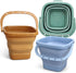 LNCOJOLM 3PCS 3L Collapsible Bucket Sandbox Kit Castle Mold Building Snow Toys for
