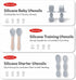 REMONDA 23-Piece Set BPA-Free Silicone Baby Feeding | Extra Large Suction Plates, Toddler Bowls, Self Feeding Spoons