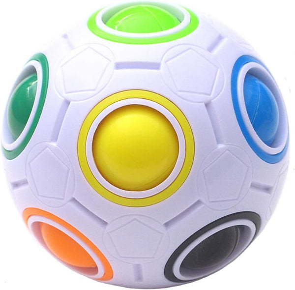 TANCH Magic Rainbow Ball Puzzle Cube | Fidget Stress Relief Ball | Brain Teasers Games Toys for Kids Adults (12 Holes)