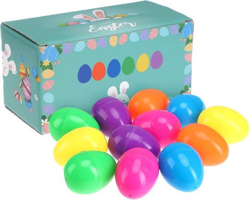 12 Packs BILLMOSS Prefilled Easter Eggs with Mini Plush Toys, Easter Basket Stuffers Party Favors for Kids Easter Eggs