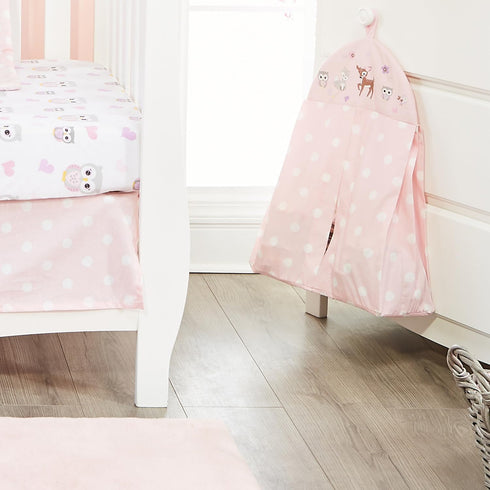 4 Set 100% Set Set EVERYDAY KIDS Piece Girls Crib Bedding - Owls - Soft Cotton Percale - Includes Quilt, Fitted Sheet
