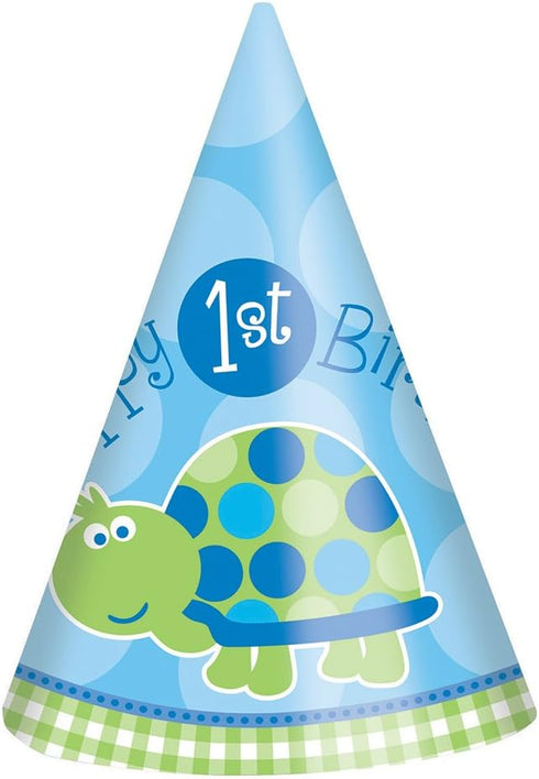 Unique Party 1st 4 Birthday Turtle High Chair Kit | Blue | Pcs