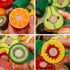 Take Me Away Set Set Wooden Cutting Fruit Vegetables for Kids - Pretend Play Food Toy with Wooden Knife and Tray