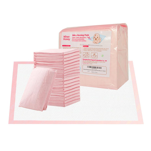 Disposable Changing Pad for Baby, 20 Pack Portable Waterproof Diaper Changing Pad Liner (Pink, 13x18 Inch)