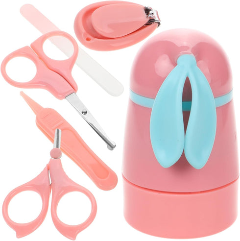 BESTonZON Nail Care Grooming Kit Newborn Nail Clippers Scissors File Tweezers for