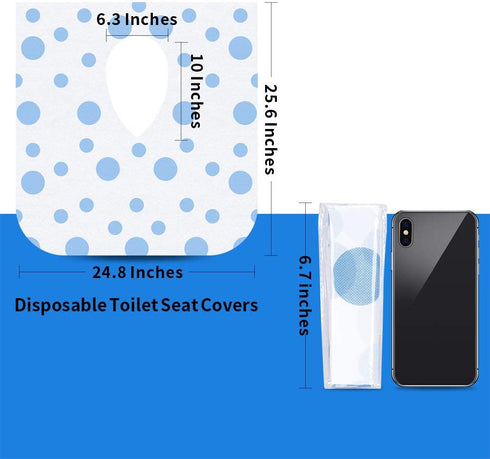 Famard 18 Count (Pack 1) Toilet Seat Covers Disposable, Extra Large Portable Potty Seat Covers for Toddlers, Soft