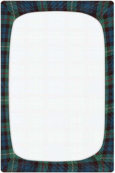 Emelivor Plaid Tartan Green Baby Crib Sheets for Boys Girls Breathable Nursery Sheet Fits Standard Crib Mattress