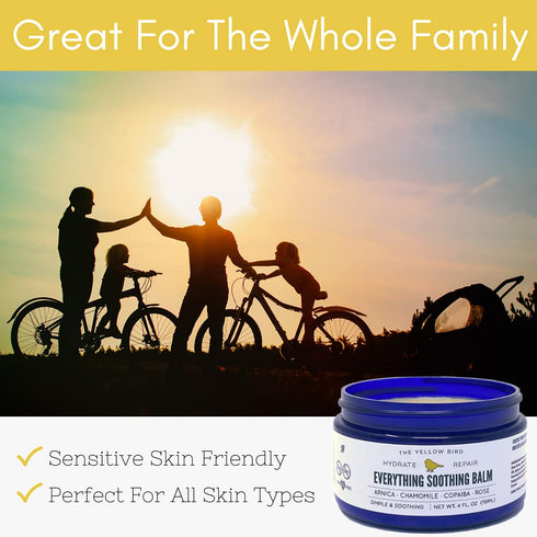 Yellow Bird Natural Soothing Foot & Body Balm, Organic Itch Relief Cream, Baby Diaper Balm
