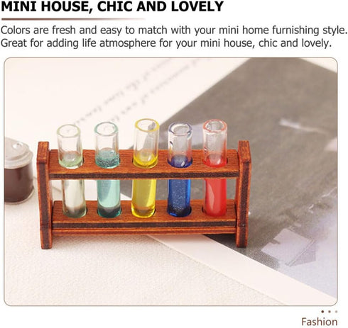 Furniture 1 Set Dollhouse Toy Miniature Test Tube Model, Mini Props for Small House Accessories