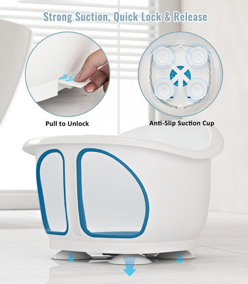 6-12 Baby Bath Seat for Babies Months, Bath Tub for Baby with Non-Slip Suction Cups, Infant Bath Chair for Newborn