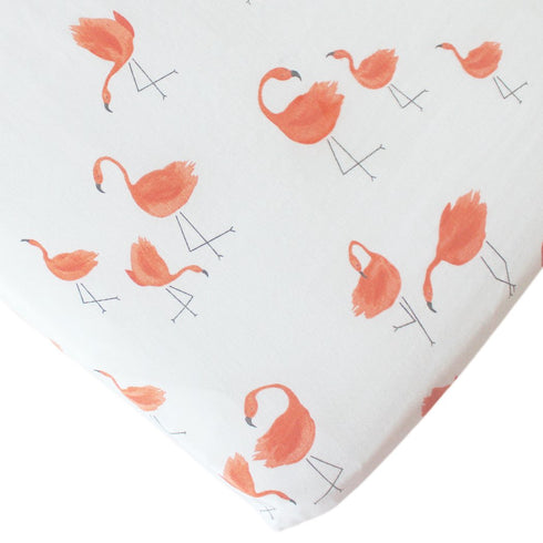 Vlokup Baby Changing Pad Cover Set Muslin, Portable Flamingo Diaper Change Pad Sheet
