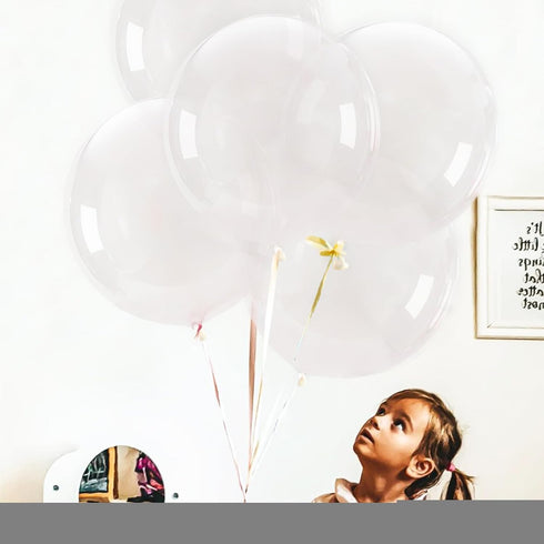 24pcs Clear Balloons, 18 Inch Big Latex Balloons for Photo Shoot, Christmas, Birthday Party