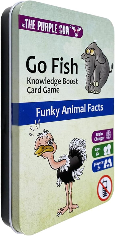 The Purple Cow Go Fish! - Funky Animals Facts - The Classic Card Game with a General Knowledge BOOST for Kids & families Ages 6+