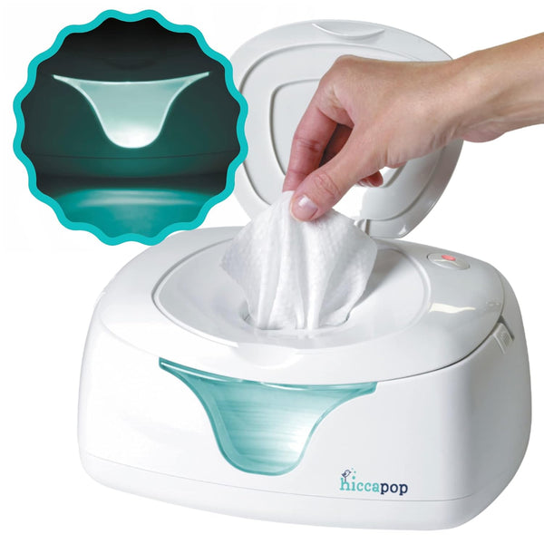hiccapop Baby Wipe Warmer & Wet Wipes Dispenser | Diaper Wipe Warmer with Changing Light