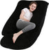 Jcickt Pregnancy Pillow J-Shaped Full Body Pillow, 59 inch with Velvet Cover Easy
