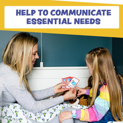 My Essential Needs Cards, 12 Flash Cards for Visual Aid for Special Ed, Speech Delay, Non-Verbal Children & Adults