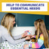 My Essential Needs Cards, 12 Flash Cards for Visual Aid for Special Ed, Speech Delay, Non-Verbal Children & Adults