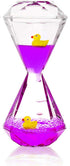 YUE Motion Liquid Motion Bubbler, Floating Sea Creatures, Diamond Shaped Timer, Purple Liquid with Duck Toys