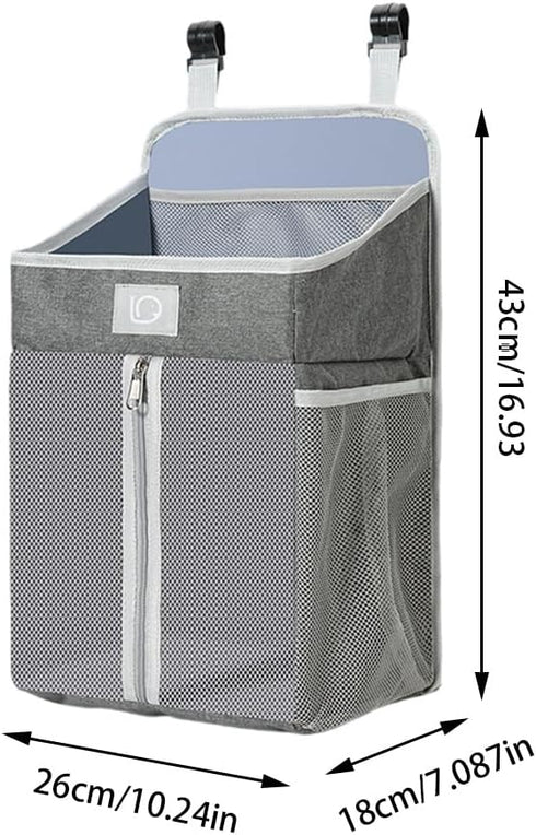 EUBUY Changing Table Diaper Organizer, Nursery Caddy Organizer for Cribs Playard Baby Essentials Storage, Oxford Fabric