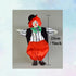 Maxyoung 9 Inch Porcelain Clown Doll - Vintage Collectible Figure, Hand Painted Toy, Movable Joints