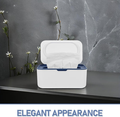 Wipes Dispenser Storage Box with Weighted Tray - Outdoor & Nursery Wet Wipe Holder, Trading Card Storage Box Size