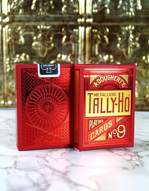 Tally-Ho MetalLuxe Playing Cards - Red
