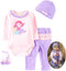 Reborn Baby Dolls Clothes Girl - 22 inch 4 Pcs Sets Outfit Fits 20-23 inch Reborn Doll Newborn Baby Girl Clothing
