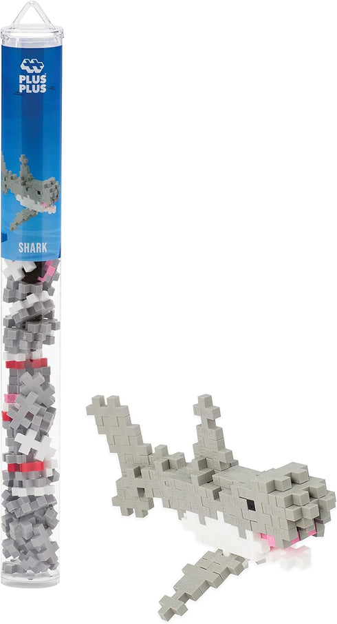 Plus Plus 3D Puzzle Sea Creature Building Block Set - 70 Interlocking Pieces, Ocean Animals Figures, Shark Mini Maker