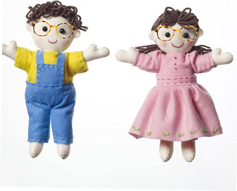 Toyvian 2pcs Clear Glasses for Kids DIY Doll Supplies, Round Retro Decorative Glasses