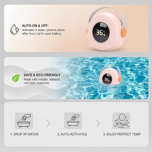 Swimming BRRNOO Baby Bath Thermometer Cute Speaker Shape LED Digital Thermometer Toy for Infant Toddler Bathtub Pool