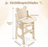 Set 15-20 Inch BABESIDE Wooden Baby Doll High Chair for Dolls Furniture, Babydoll High Chair with Adjustable Tray, Safe