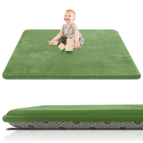 Thick Baby Play Mat for Floor,Padded Foam 50x50 Playpen Mat,Ultra Soft Support&Plush