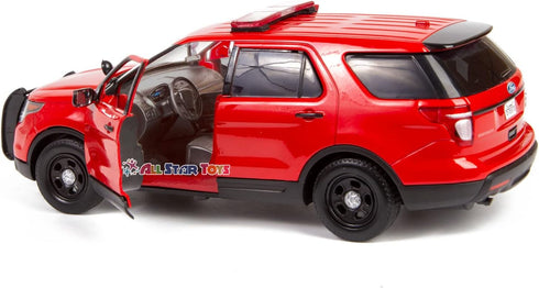 Motormax 1/24 2015 76978 All Star Toys Fire Department Diecast Model Ford Police Interceptor Utility Fire Marshal, Fire