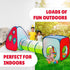 Kiddey Tunnel and Ball Pit Play Tent, 3pc Pop Up Toddler Gym Tunnels with Tents for Kids, Indoor Outdoor Gift