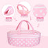 17-22 Inches AORI Reborn Baby Dolls Bassinet - Foldable Doll Crib Bed Soft Doll Carrier Accessories with Handle