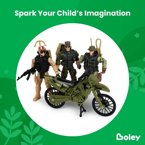 Boley 6-Pack Elite Force Army Men Toy Set - Figurines and Accessories for Kids Ages 3 and Up!