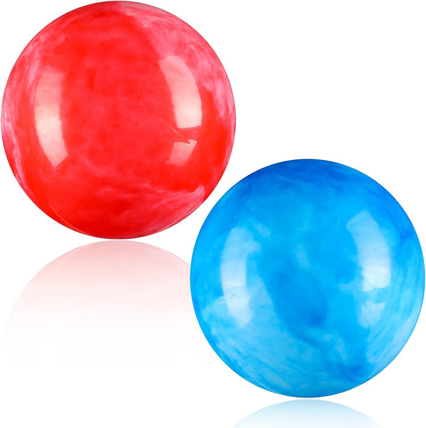 Sotiff 2 Pcs Colorful 8.5 Inch Marbleized Bouncy Balls - Inflatable Balls for Adults Pet Party Supplies