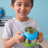 b.box Insulated Food Jar with Spork for Toddlers - Easy Open Container, 11 oz, Blue Slate