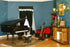 1/12 iLAND Piano Music Box & Miniature Violin w/Giftbox, Scale Accessories of Dollhouse Piano Room with Timeless Melody