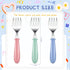 Chumia 9 Pieces Stainless Steel Toddler Forks, Kids Safe Utensils Set for Baby Self Feeding Training, Dishwasher Safe