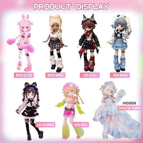 1/12 New Electronic Cute Pet Series Blind Box Mystery Box Action Collectable Anime Figure Model Gift BJD Doll Toys,No