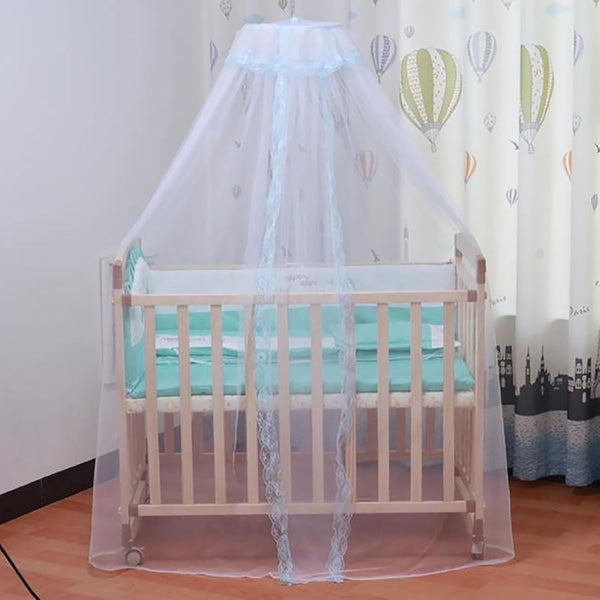 Universal Crib Floor Mosquito Net, Foldable Mosquito Mesh Palace Dome Baby Bed