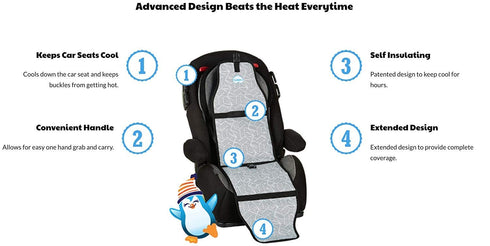 Summer Cool Carats Car Seat Cooling Pad for Babies, Toddlers, and Kids - Comfortable and Durable Cooling Pad for Hot
