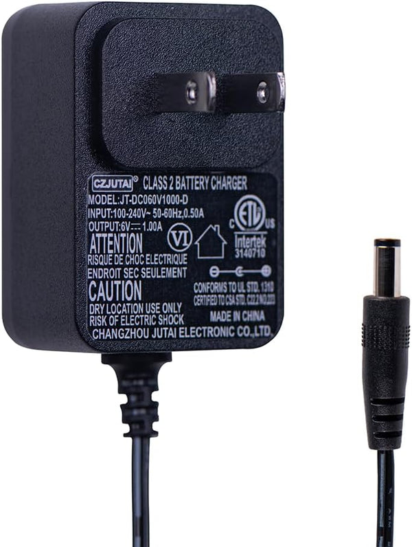 6V Charger for Kids Ride-On Toys, Compatible with Flybar, Kidzone, Unicorn, Best Choice Products, Huffy, Dynacraft &